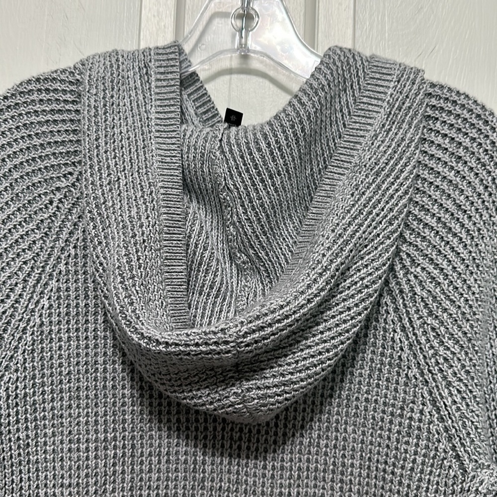 EXPRESS Women’s Gray Long Sleeve Cotton Pullover Hoodie Sweater Sz XS - Picture 5 of 6